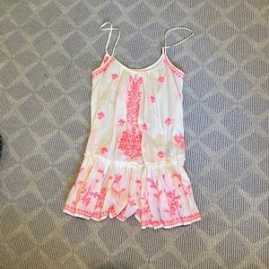 Juliet Dunn Pink Embroidered Sleeveless blouse